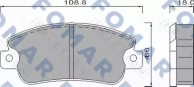 FOMAR FRICTION fo436181 -  Комплект тормозных колодок, дисковый тормоз